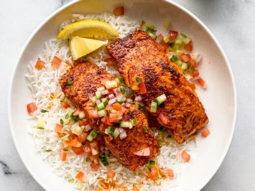 Salmon Tikka (6 Pcs with Rice)